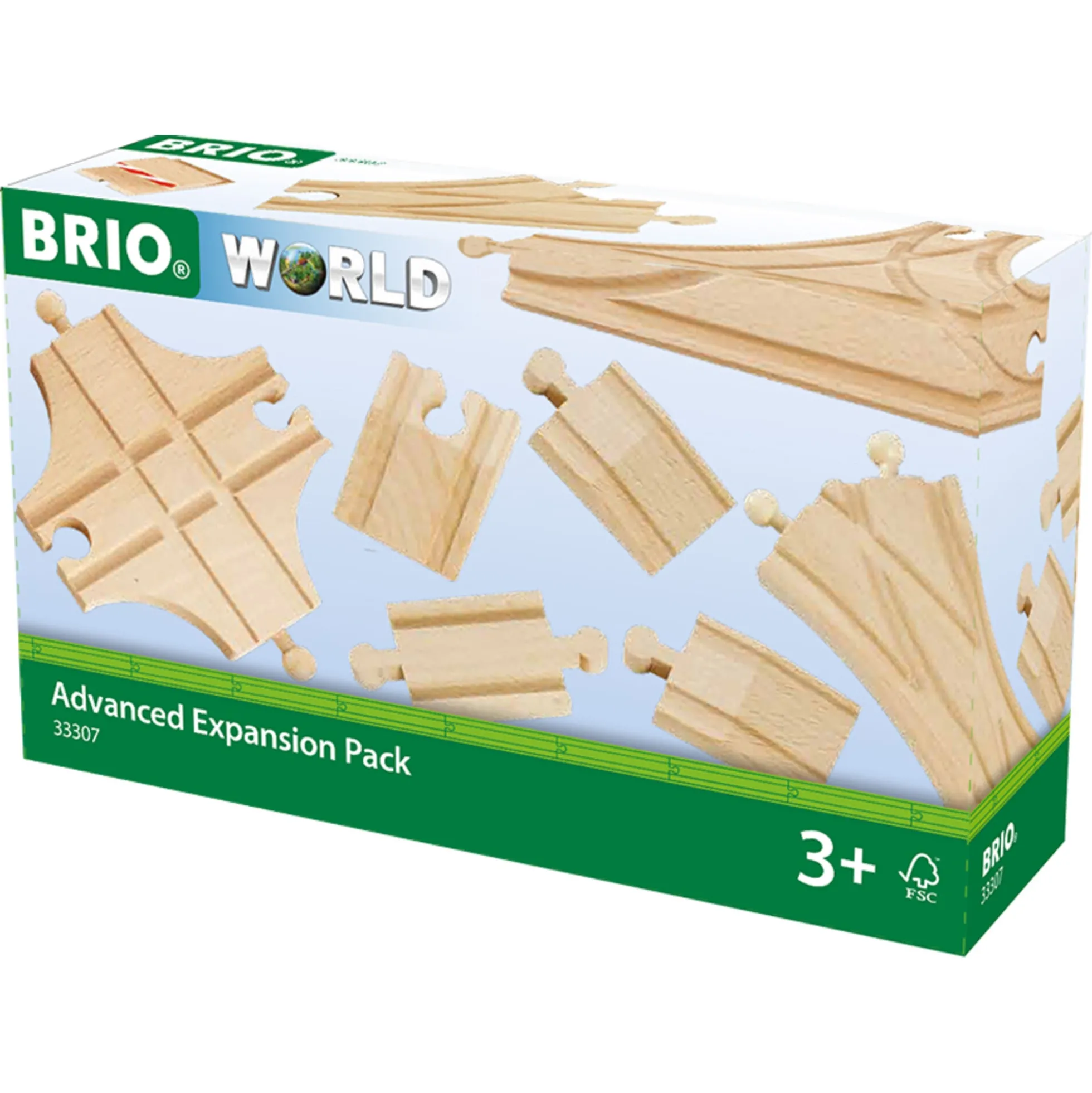 BRIO Skinnesæt - 11 dele - BRIO-togbane sæt- 33307