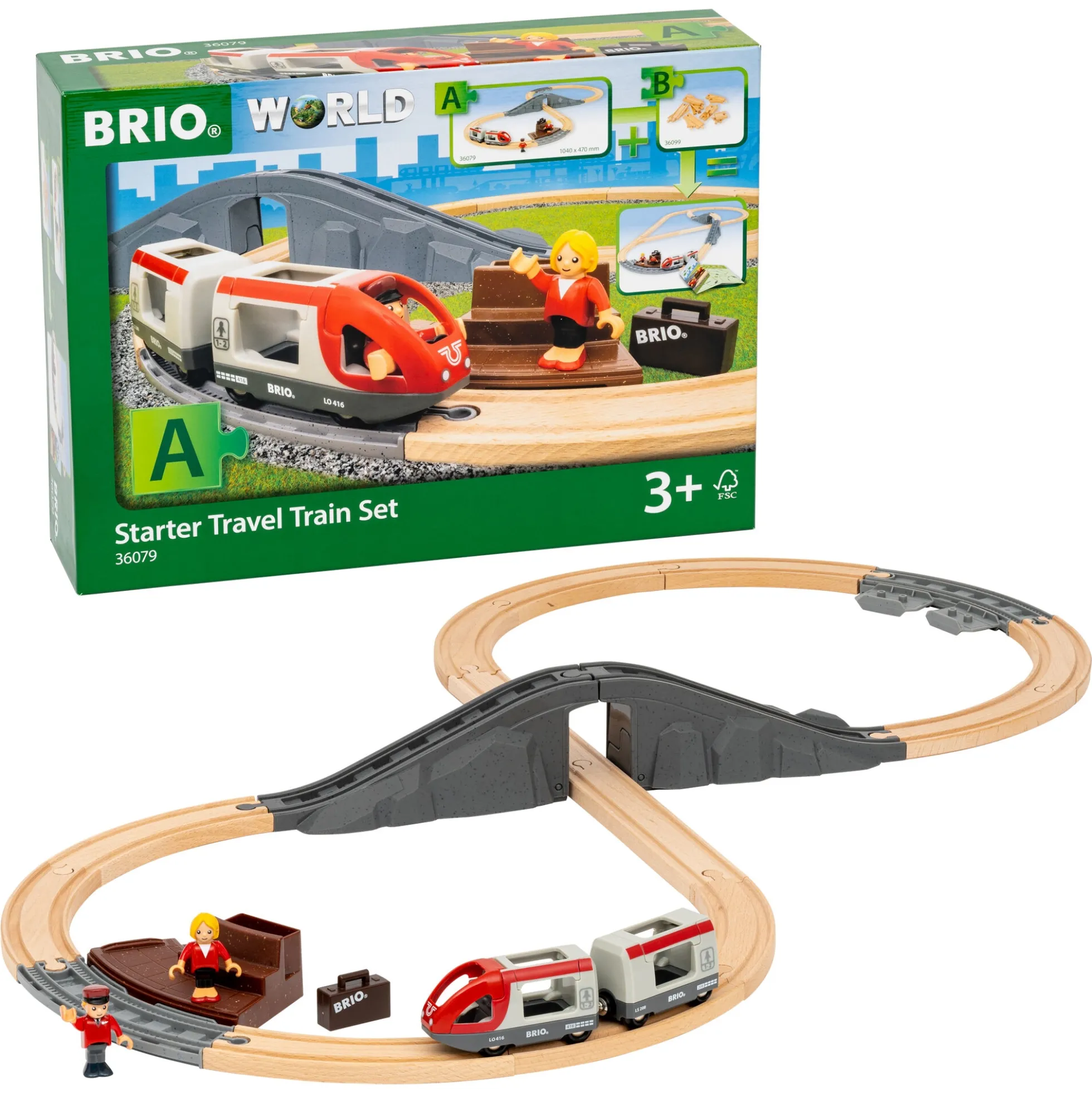 BRIO Startsæt med passagertog - BRIO-togbane sæt - 36079