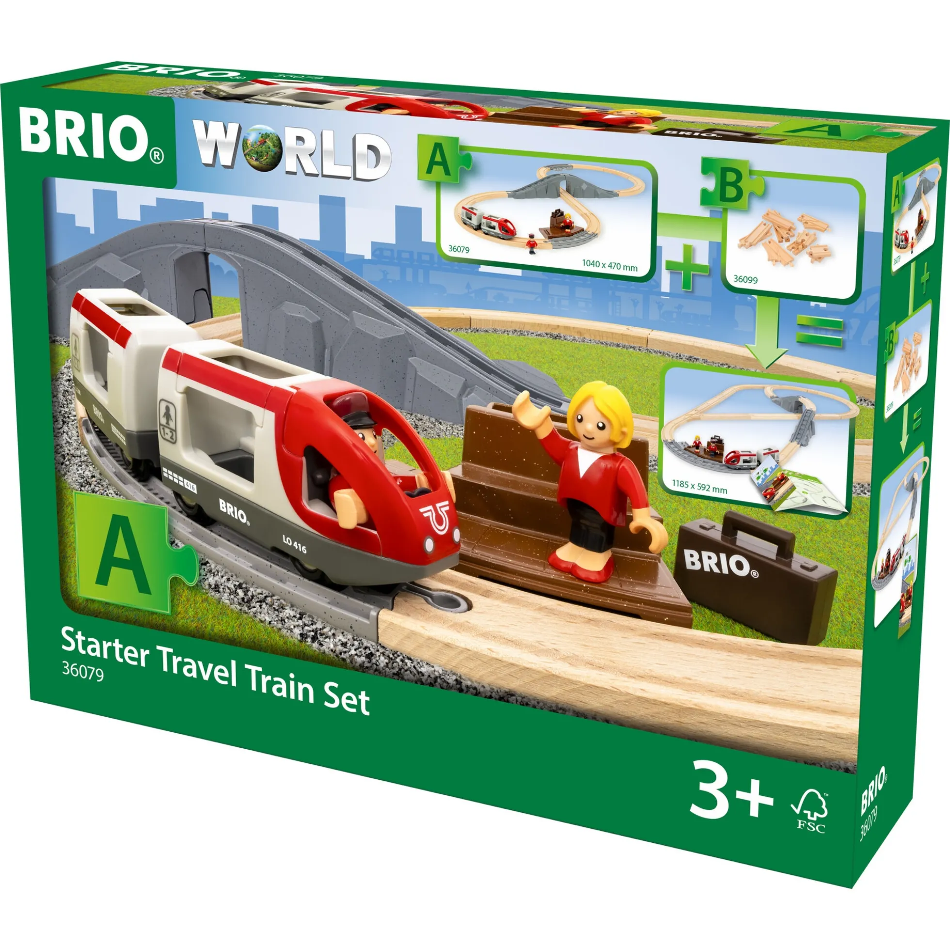 BRIO Startsæt med passagertog - BRIO-togbane sæt - 36079