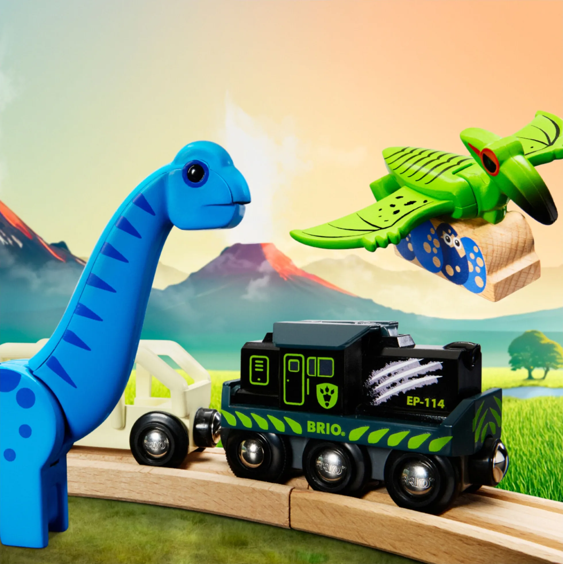 BRIO Tog - Batteridrevet tog med dinosaur - BRIO-tog - 36096