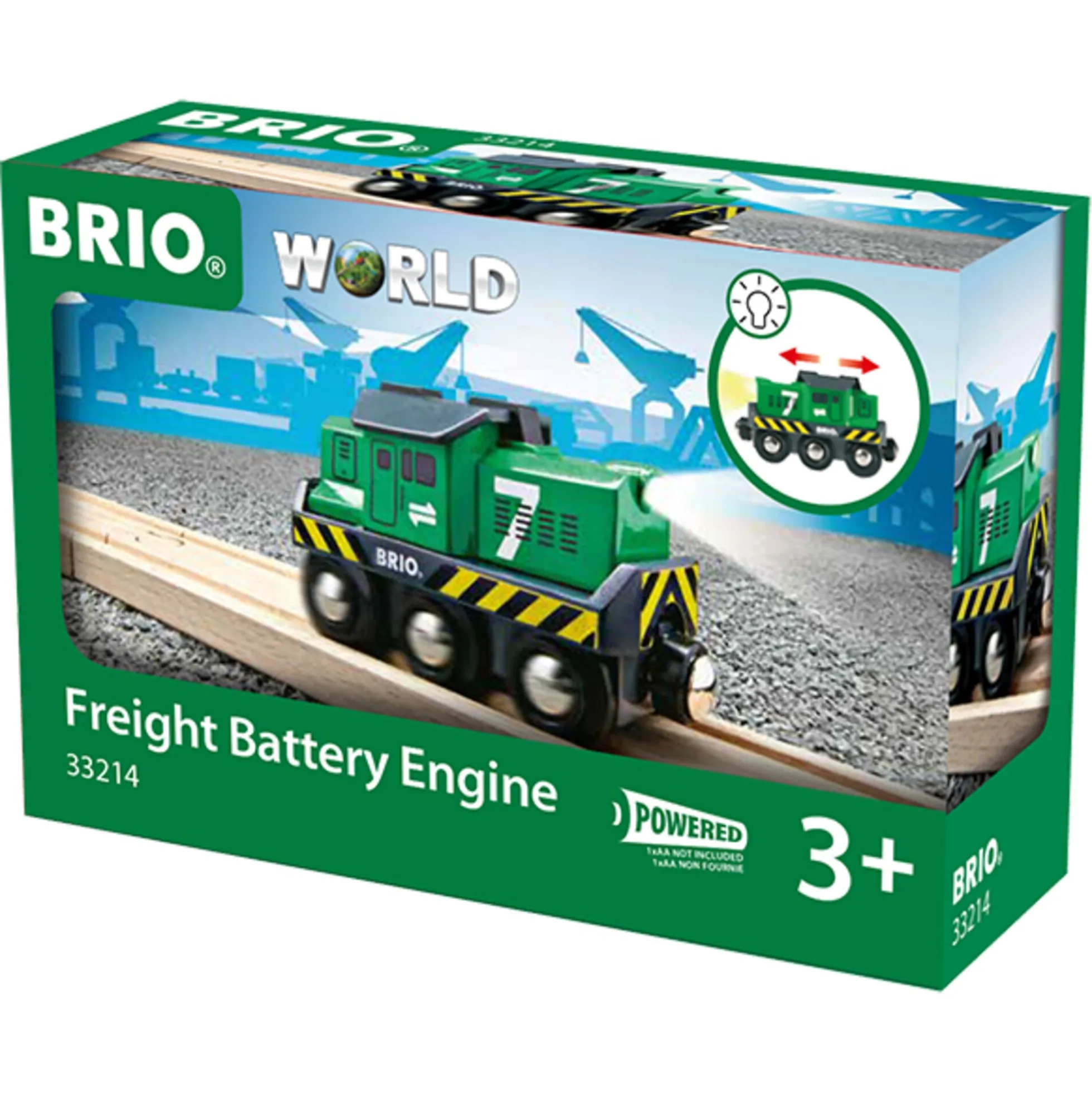 BRIO Tog - Fragtlokomotiv, batteridrevet - BRIO-tog sæt- 33214