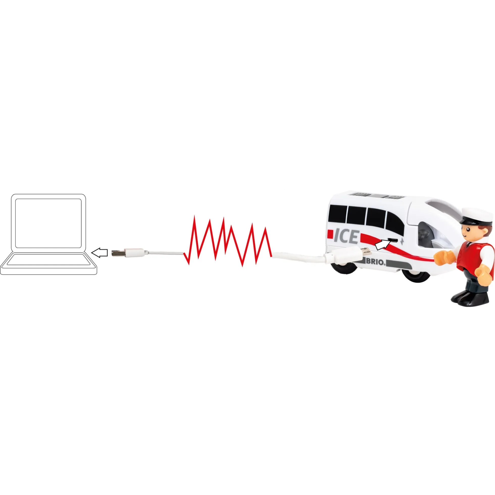 BRIO Tog - ICE genopladeligt tog - BRIO-tog sæt- 36088