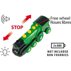 BRIO Tog - Stort, grønt lokomotiv - BRIO-tog sæt- 33593