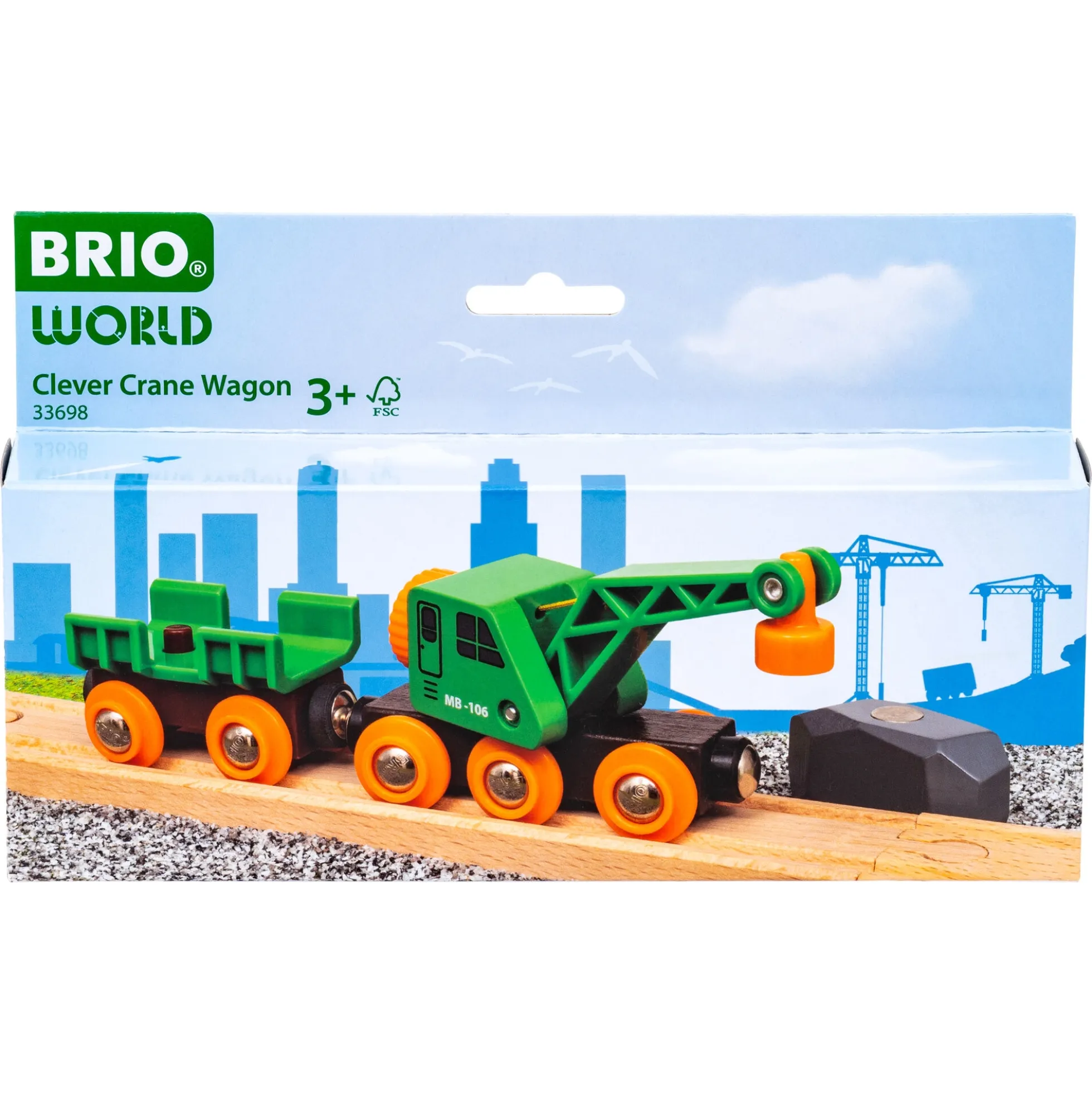 BRIO Togvogn med kran - BRIO-tog - 33698