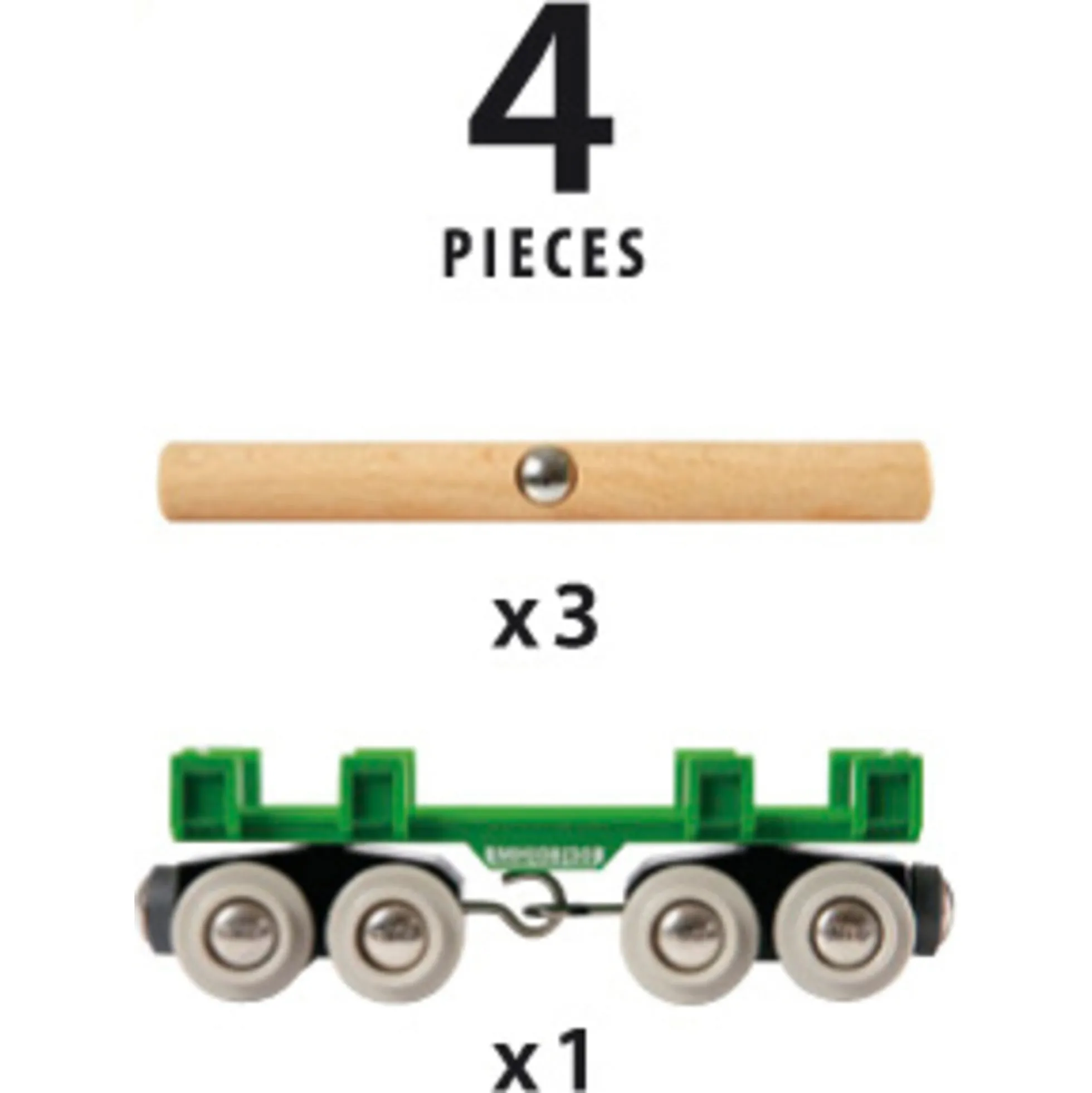 BRIO Togvogn med tømmer - BRIO-tog - 33696