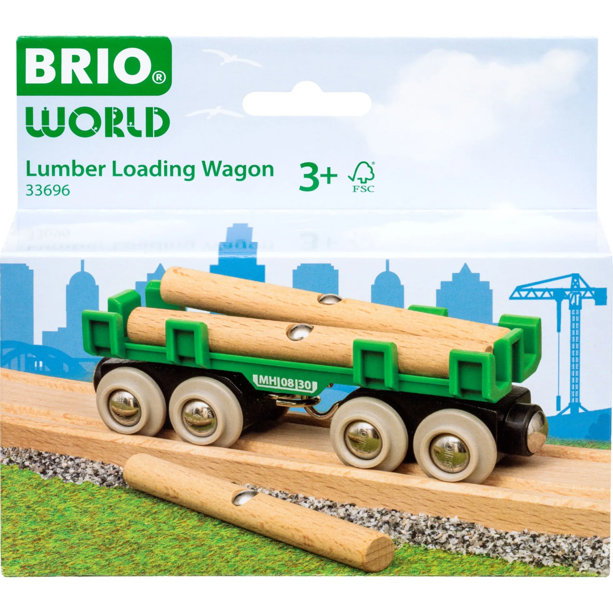 BRIO Togvogn med tømmer - BRIO-tog - 33696