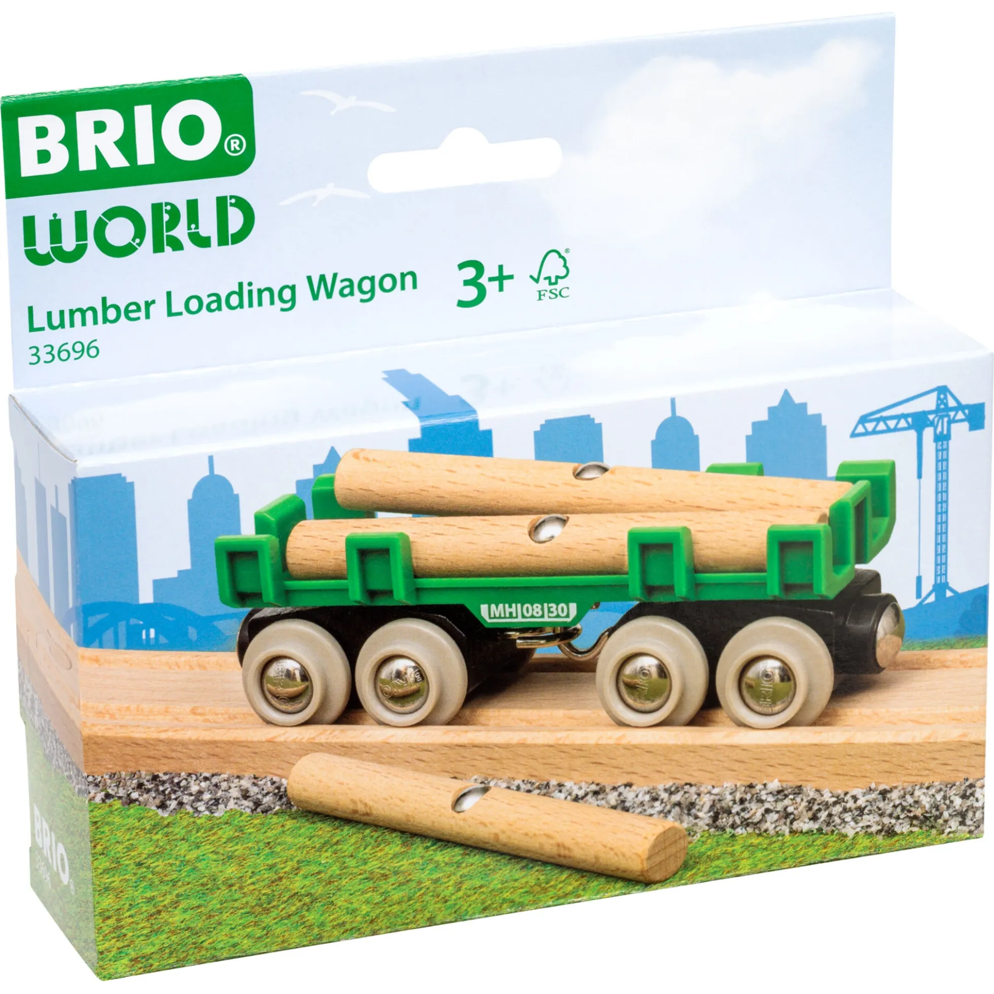 BRIO Togvogn med tømmer - BRIO-tog - 33696