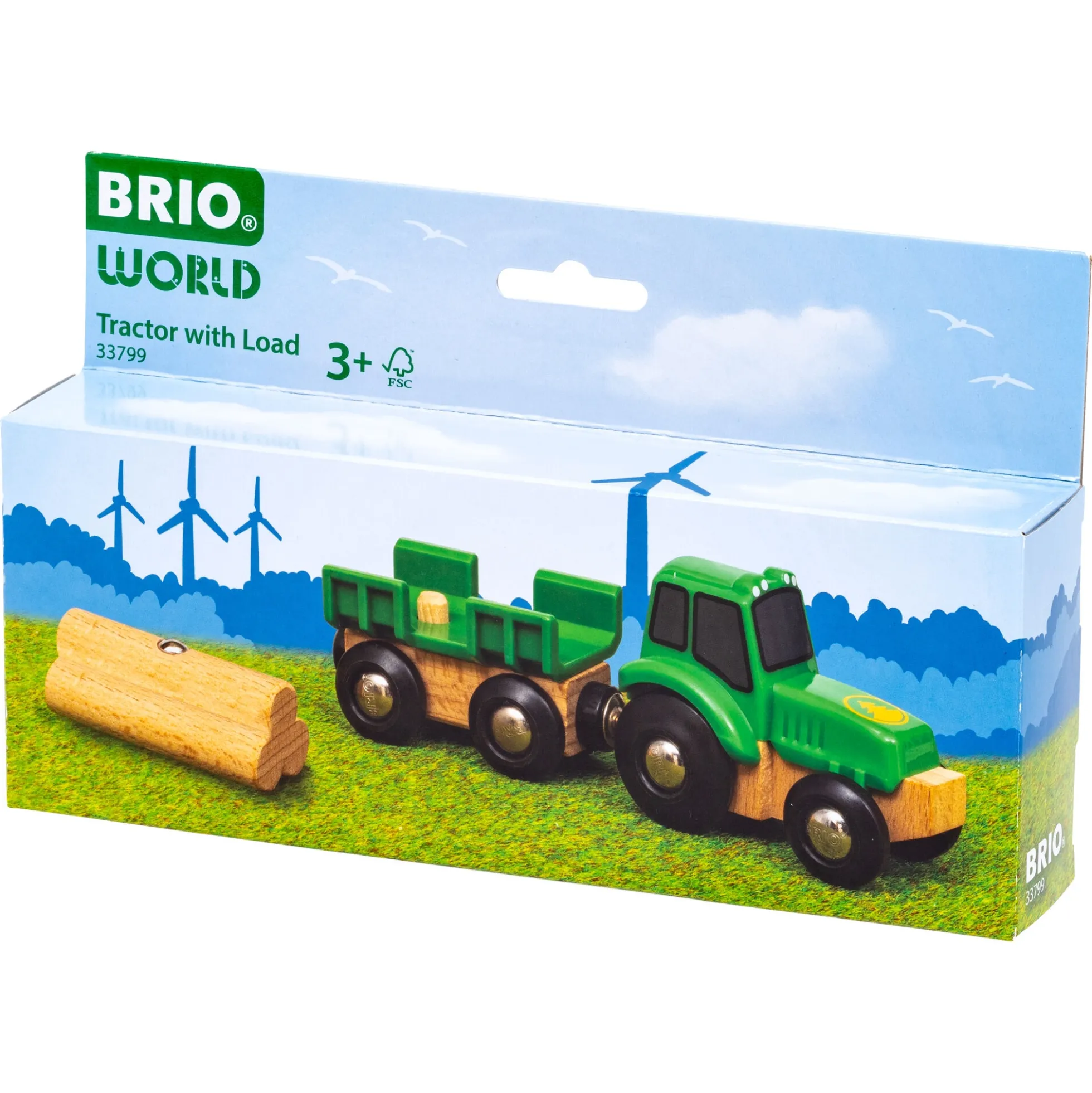 BRIO Traktor med vogn og tømmer - BRIO-tog sæt - 33799