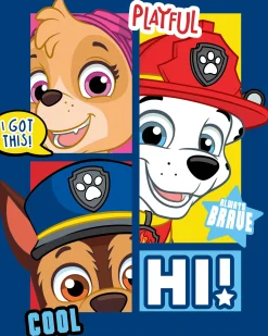 Børnetæppe - Paw Patrol og hans hvalpevenner - 100x140 cm - Blødt fleece tæppe - Borg Living