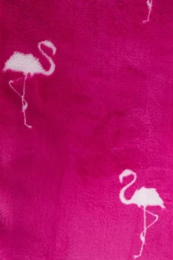 Børnetæppe - Pink flamingo - 110x140 cm - Blødt og lækkert Fleece tæppe - Borg Living