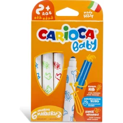 Carioca Baby tusser - 6 vaskbare tusser til små hænder