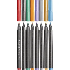 Carioca metallic stentusser - 8 farver til sten, mørkt papir og hobby