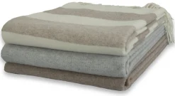 Cashmere uldplaid - 40% Cashmere - 130x200 cm - Ensfarvet gråt uldtæppe - By Borg plaid