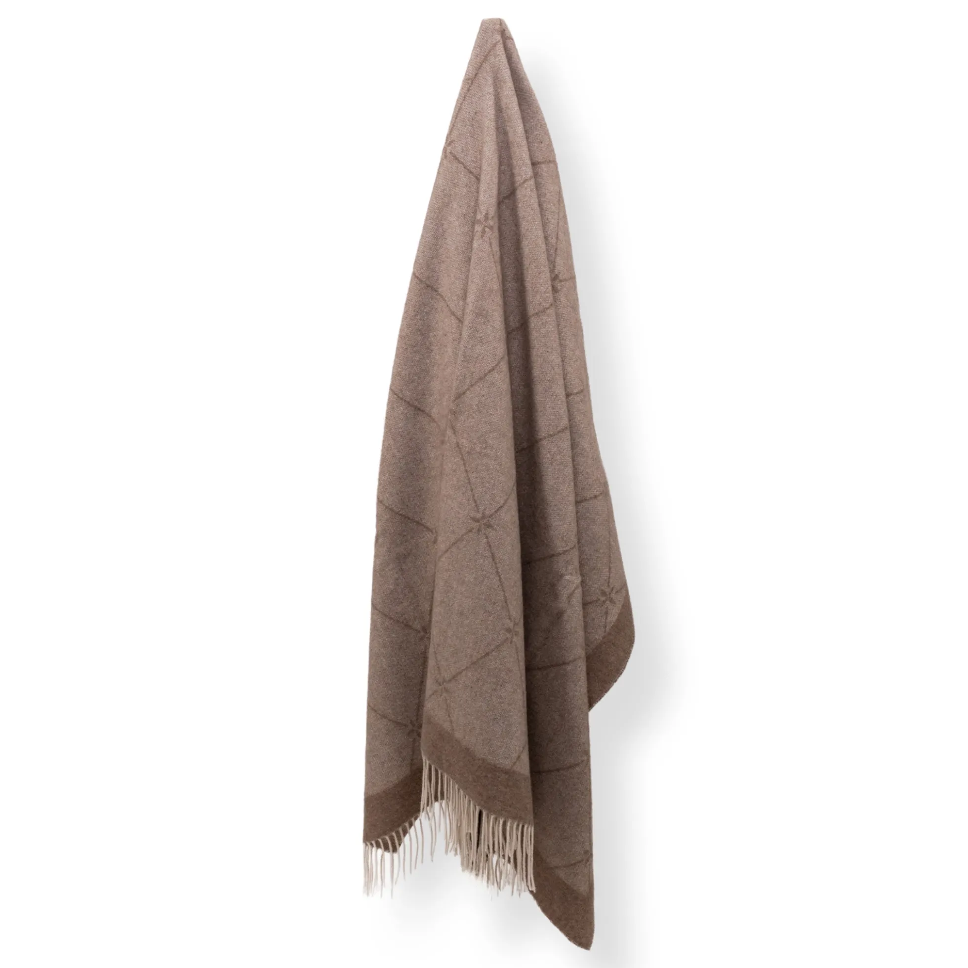 Cashmere uldplaid 130x200 cm - Toscana Spago naturfarvet plaid