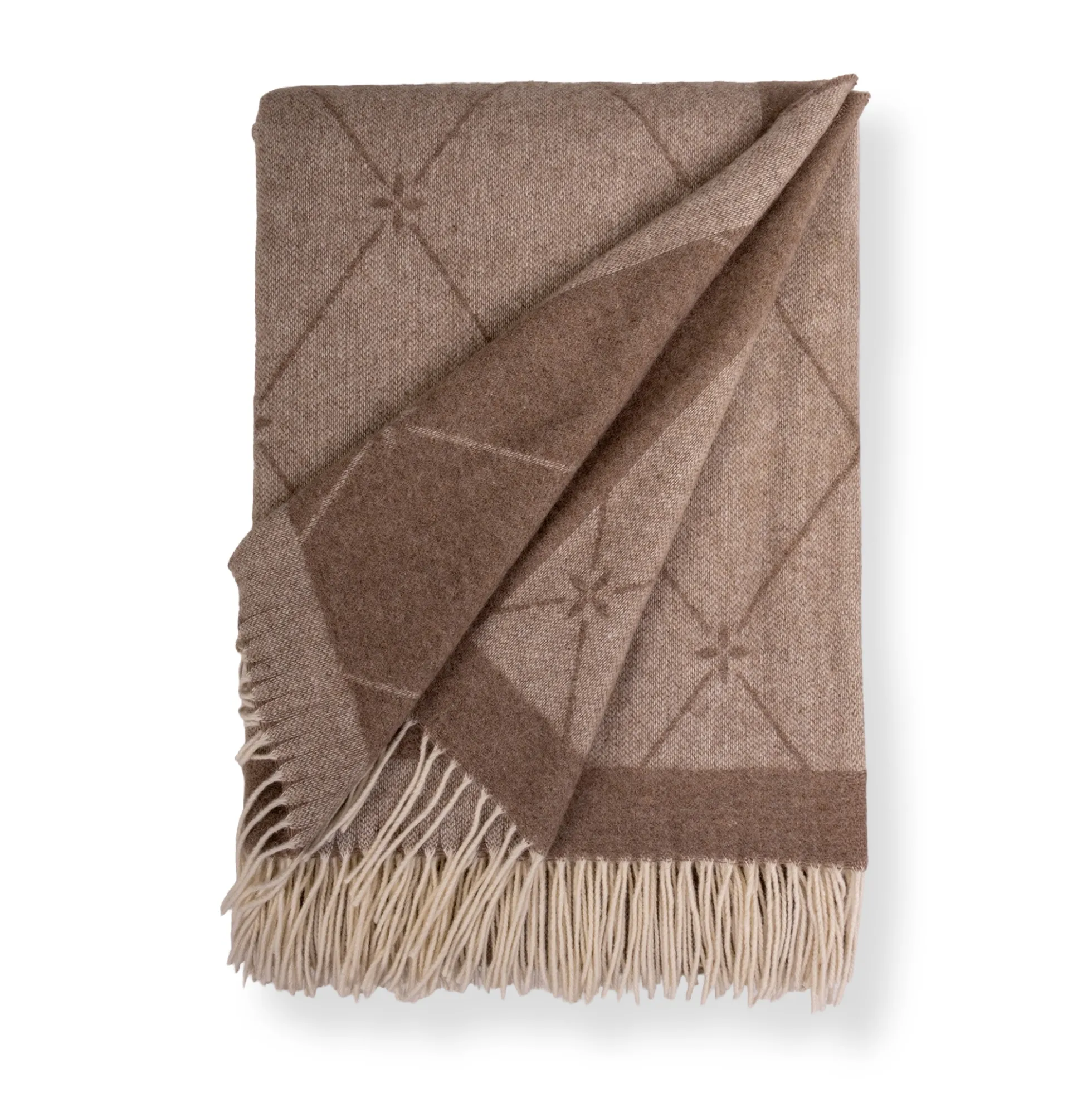 Cashmere uldplaid 130x200 cm - Toscana Spago naturfarvet plaid