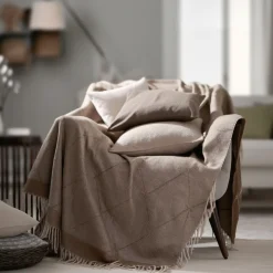 Cashmere uldplaid 130x200 cm - Toscana Spago naturfarvet plaid
