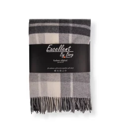 Cashmere uldplaid 130x200 cm - Toscana Bianco grå plaid