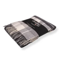 Cashmere uldplaid 130x200 cm - Toscana Bianco grå plaid