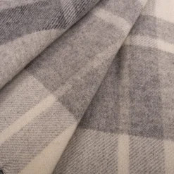 Cashmere uldplaid 130x200 cm - Toscana Bianco grå plaid