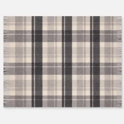Cashmere uldplaid 130x200 cm - Toscana Bianco grå plaid