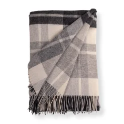Cashmere uldplaid 130x200 cm - Toscana Bianco grå plaid