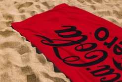 Coca Cola Zero håndklæde - 70x140 cm - 100% bomuld - Blødt badehåndklæde med Coca Cola Zero logo