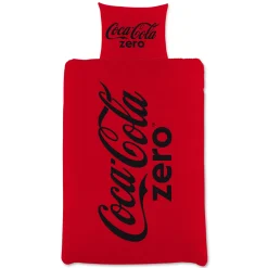 Coca Cola Zero sengetøj - 100% bomuld - Børnesengetøj 140x200 cm