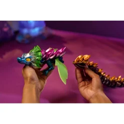 CrystaLynx Aurora Scales dragefigur med bevægelige led - Orange - 60 cm