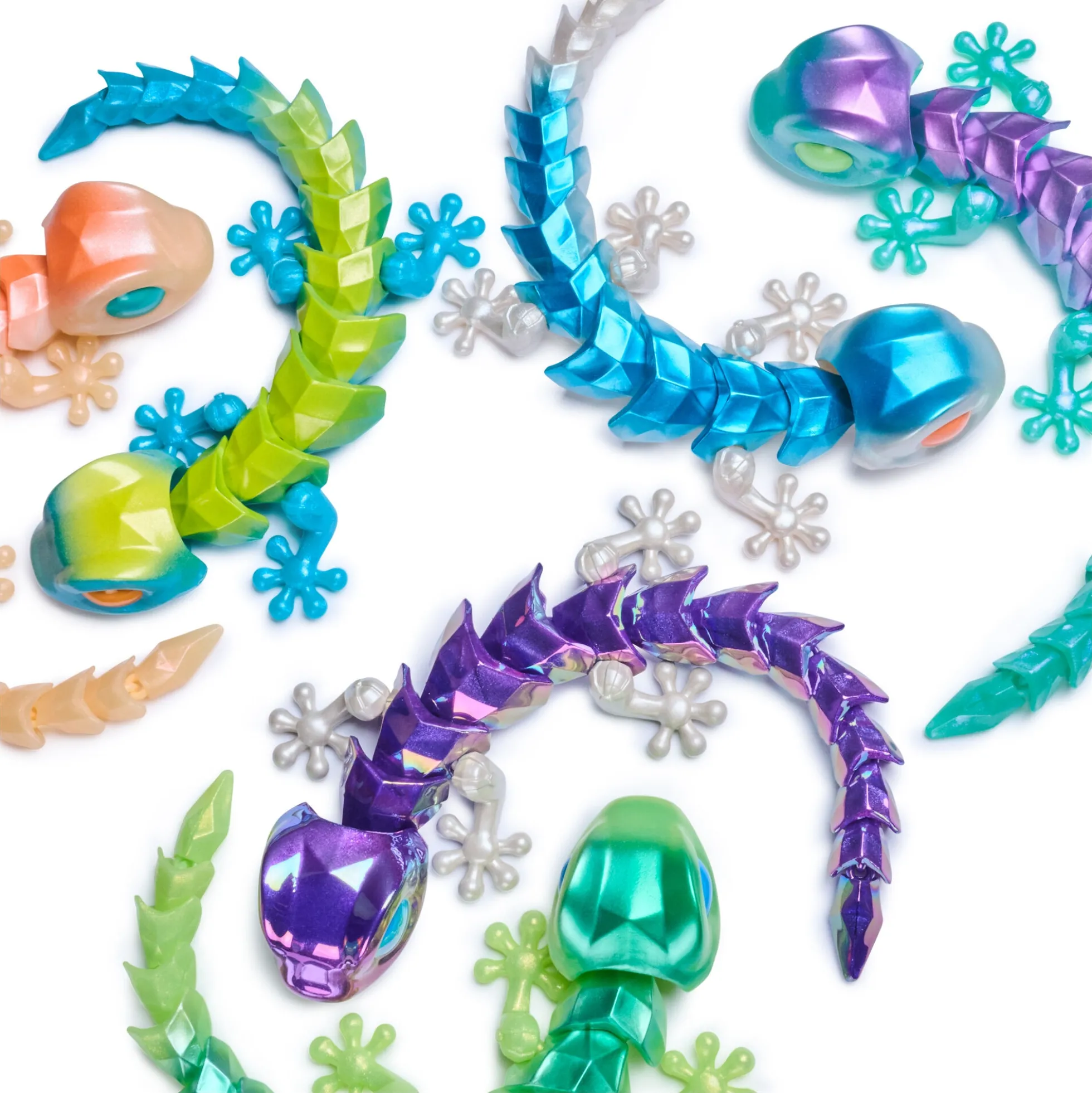 CrystaLynx gekko i krystalæg assorteret - 22,8 cm