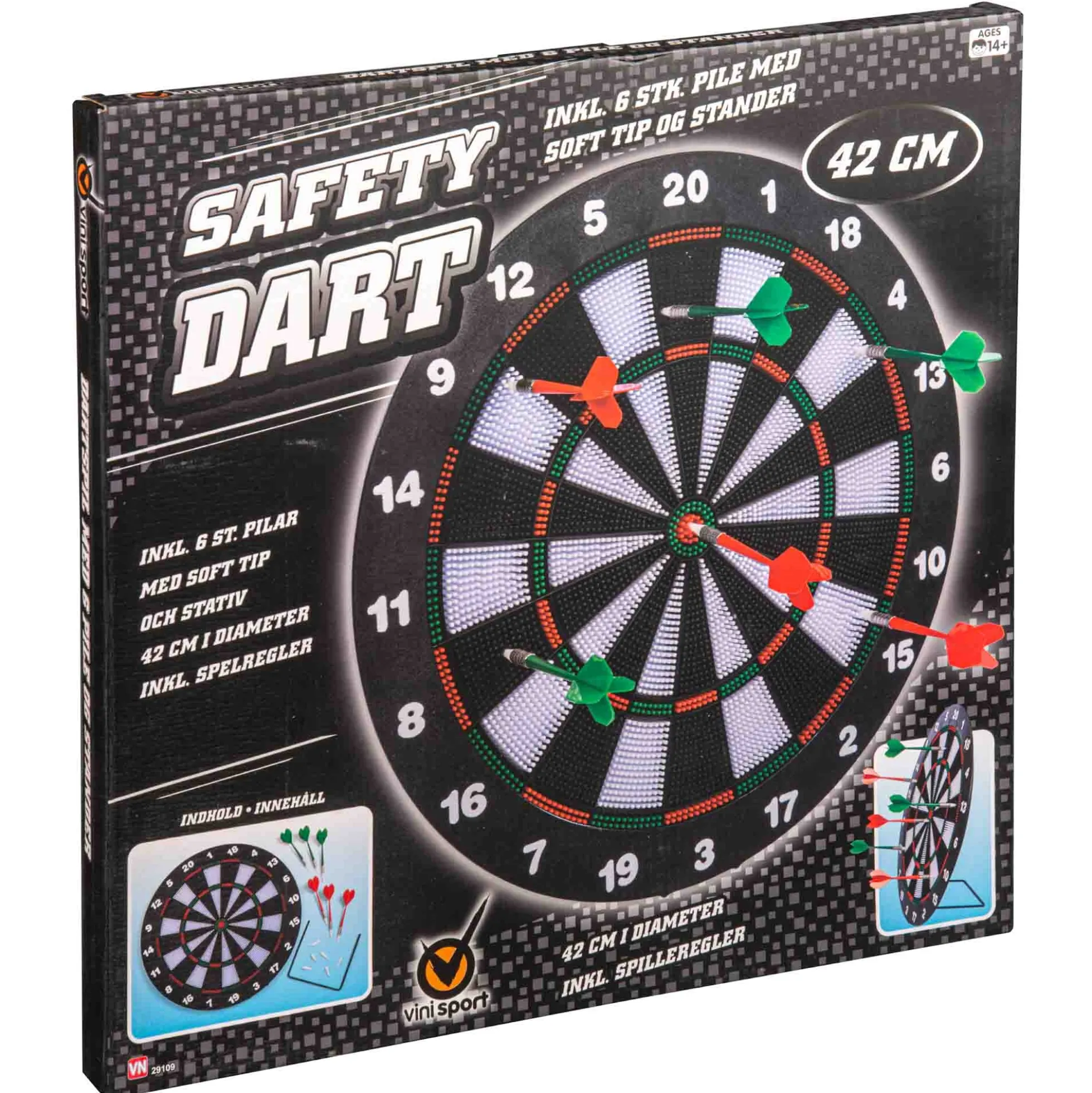 Dart Ø42 cm med 6 pille