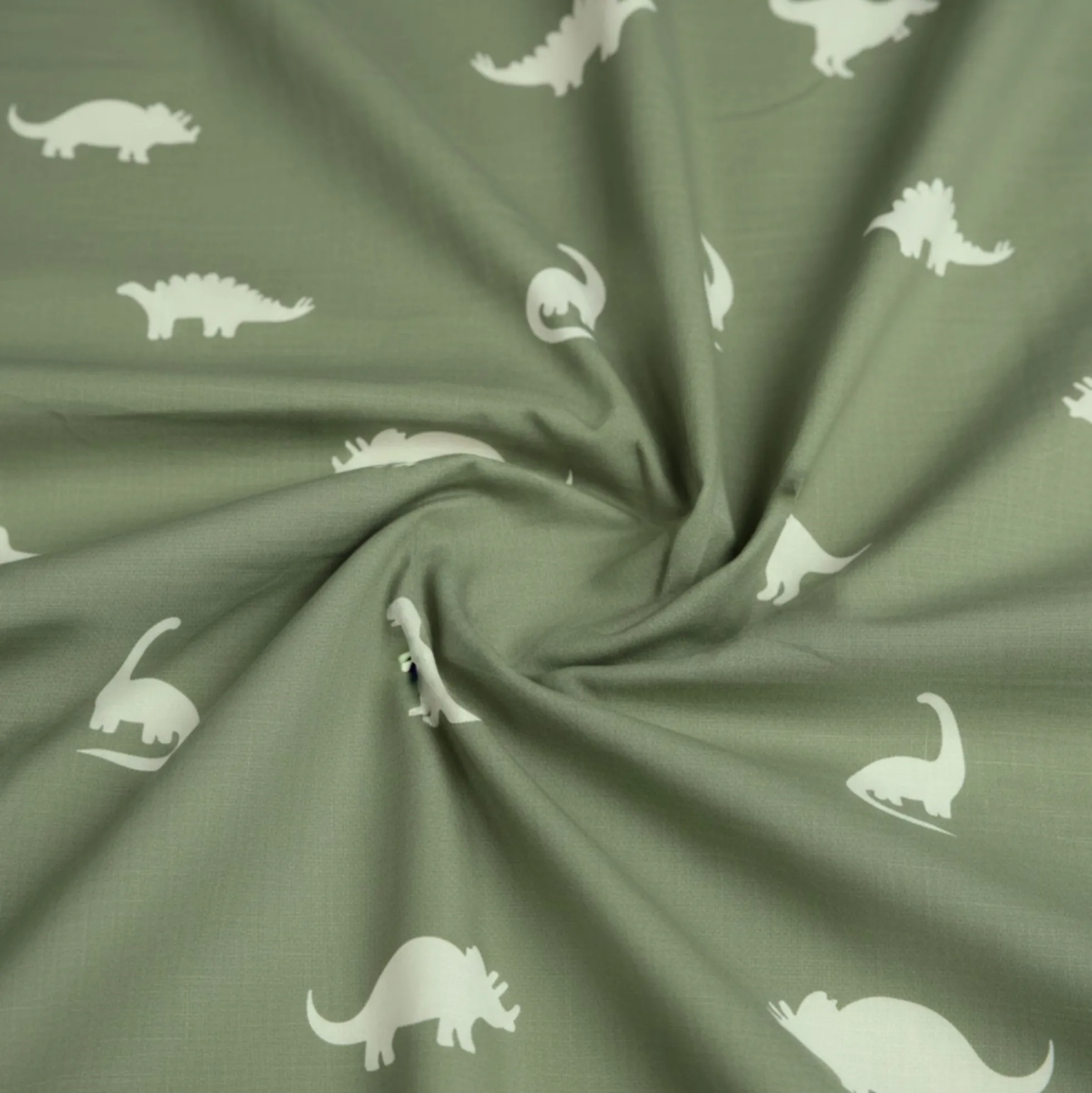 Dinosaurer sengetøj - 100% bomuld - Babysengetøj 70x100 cm - Grønt med dinosaurer