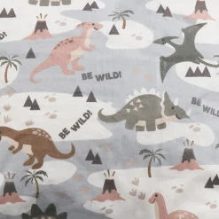 Dinosaur sengetøj - 100% bomuld - Junior sengetøj 100x140 cm - Forskellige dinosaurer