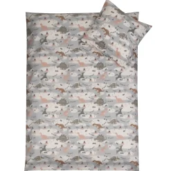 Dinosaur sengetøj - 100% bomuld - Junior sengetøj 100x140 cm - Forskellige dinosaurer