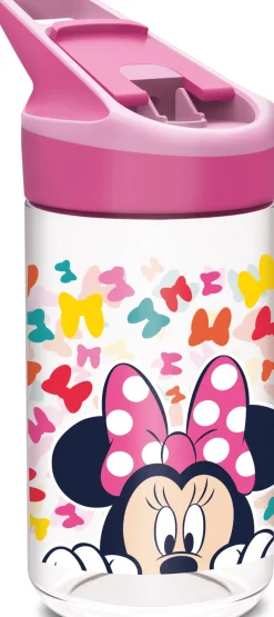 Disney Minnie Mouse drikkedunk - Vandflaske med flipfunktion og sugerør