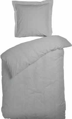 Dobbeltdyne sengetøj 200x220 cm - Opal gråt sengetøj - sengesæt i 100% Bomuldssatin - Night & Day