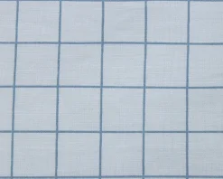 Dobbelt sengetøj 200x220 cm - 100% bomuld - Blåt med mørkeblå tern