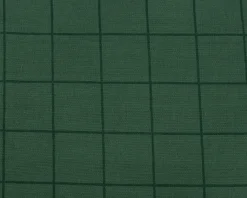 Dobbelt sengetøj 200x220 cm - 100% bomuld - Grønt med mørkegrønne tern