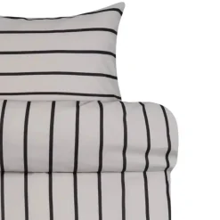 Dobbelt sengetøj 200x220 cm - 100% bomuld - Høie of Scandinavia - Odin Dæmpet Sort