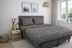 Dobbelt sengetøj 200x200 cm - 100% Bomuld - Leopard print