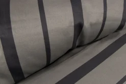 Dobbelt sengetøj 200x220 cm - 100% bomuldssatin - Lana - Grå og sorte striber