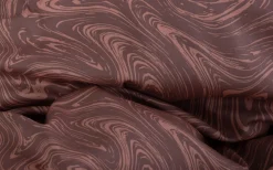 Dobbelt sengetøj 240x220 cm - Bomuldssatin - Mørk rosa marble print