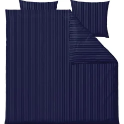 Dobbelt sengetøj 200x220 cm - 100% Damaskvævet bomuldssatin - Södahl Noble - Blå