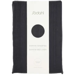 Dobbelt sengetøj 200x220 cm - 100% Damaskvævet bomuldssatin - Södahl Noble - Antracitgrå