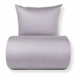 Dobbelt sengetøj 240x220 cm - Egyptisk bomuld - Lavendel jacquardvævede striber