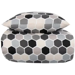 Dobbelt sengetøj 240x220 cm - Microfiber - Cube print