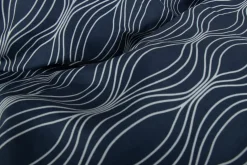Dobbelt sengetøj 200x220 cm - Microfiber - Blåt wave print