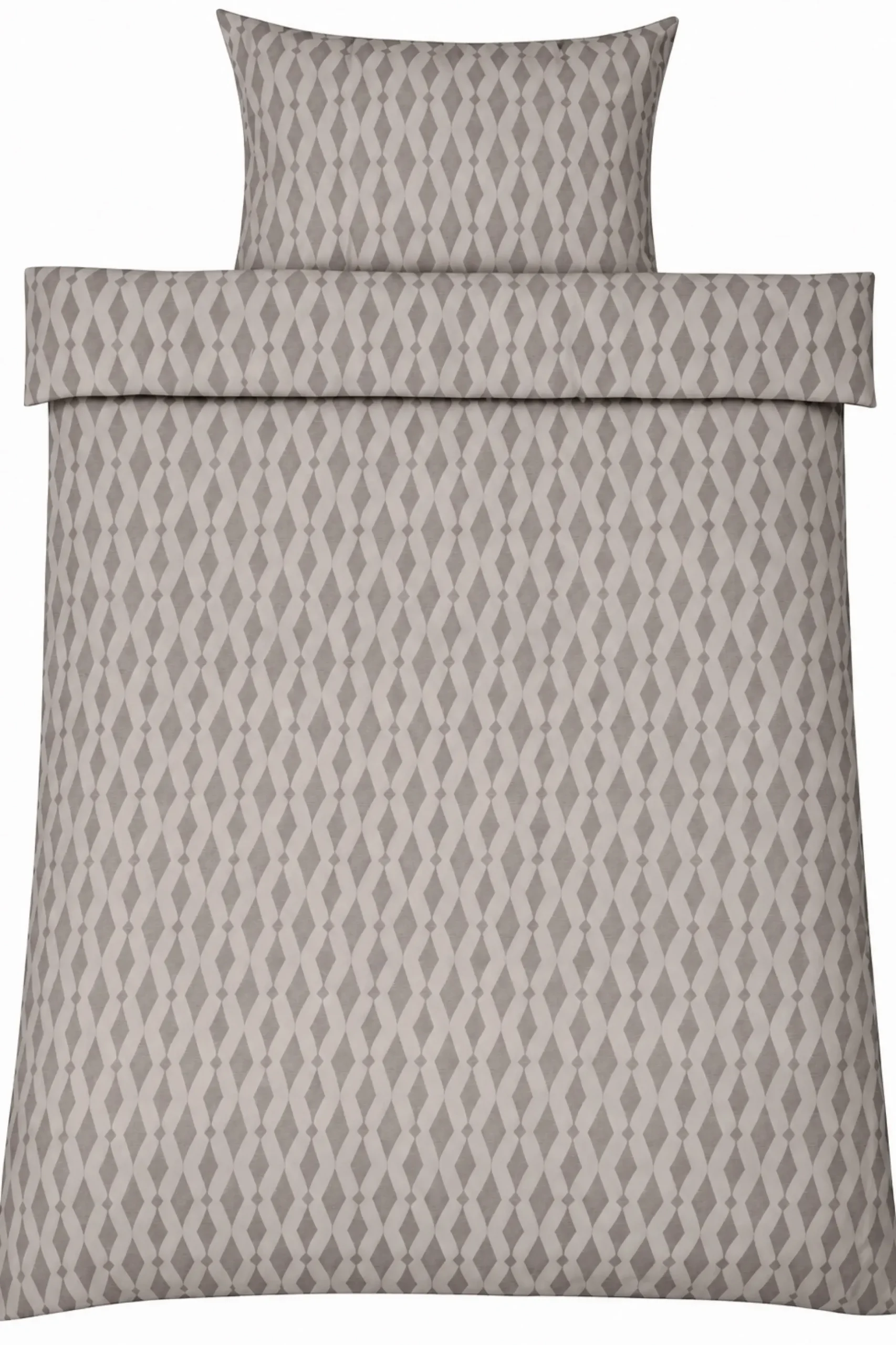 Dobbelt sengetøj 200x220 cm - Satin - Sandfarvet mønster design