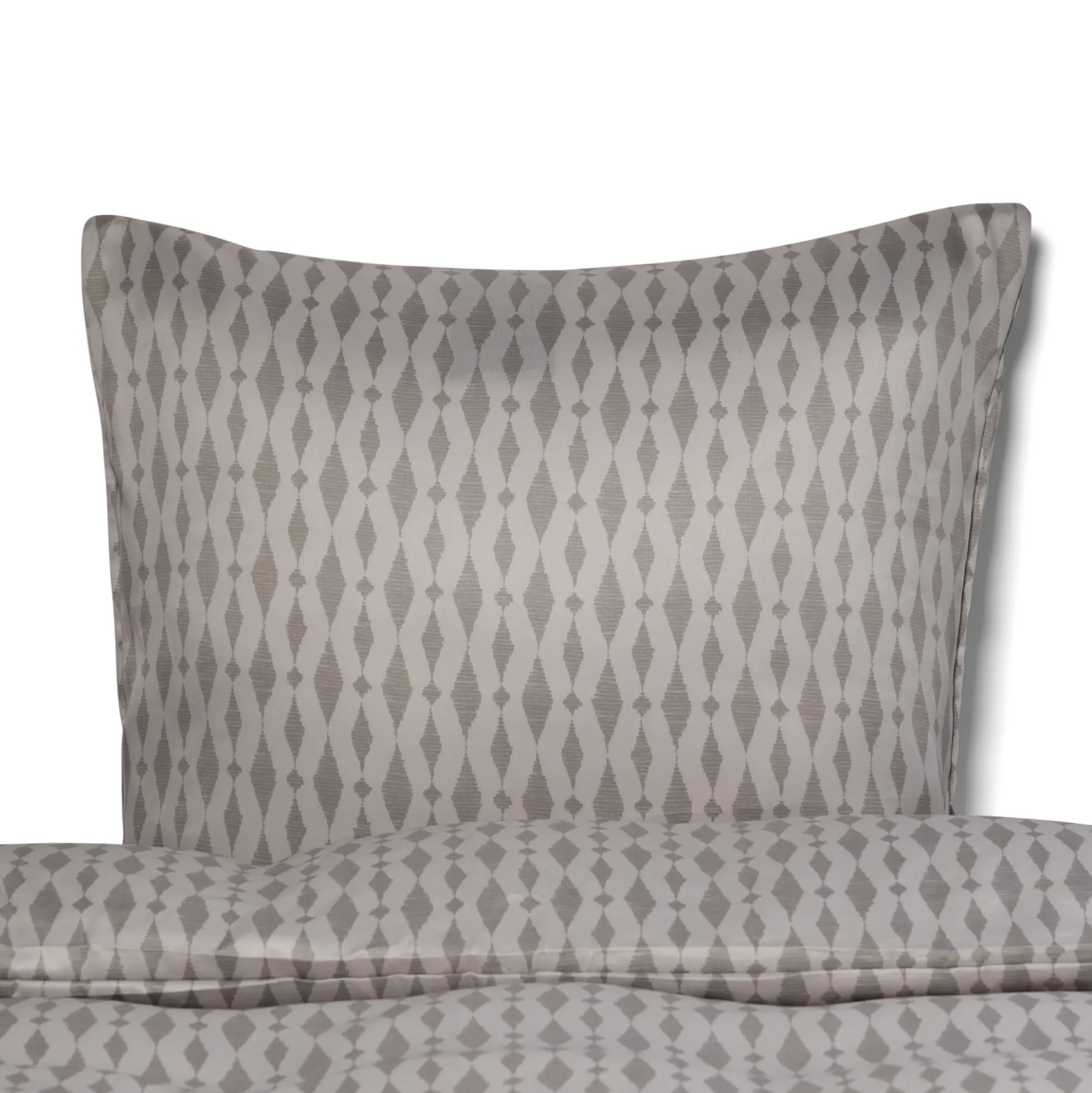 Dobbelt sengetøj 200x220 cm - Satin - Sandfarvet mønster design