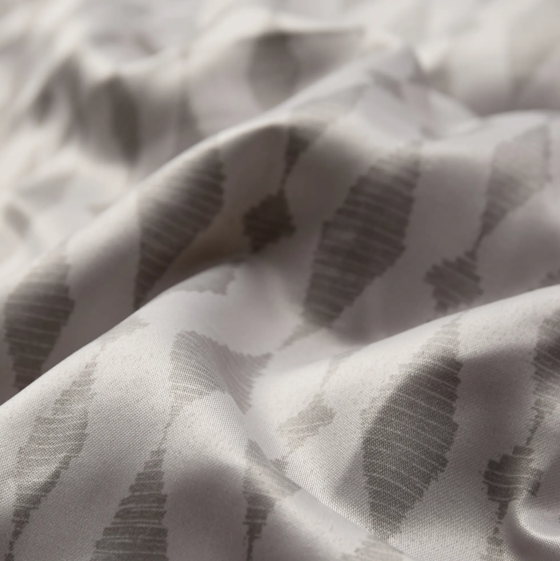 Dobbelt sengetøj 200x220 cm - Satin - Sandfarvet mønster design