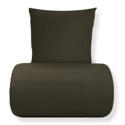 Dobbelt sengetøj 200x220 cm - Stonewashed - Firm dark brown